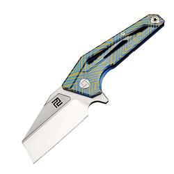 Category: Dropship Knives & Multi-tools, SKU #4017958, Title: Artisan Ravine Folder 2.83 in Fancy Blue Titanium S35VN