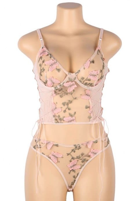 Plus Size Embroidered Bloom Cami Set - Image 4