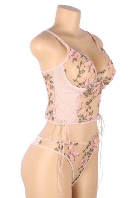 Plus Size Embroidered Bloom Cami Set - Image 5