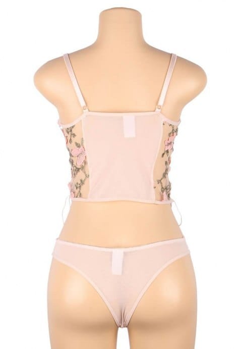 Plus Size Embroidered Bloom Cami Set - Image 6