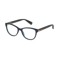 Category: Dropship Eyewear, SKU #579, Title: Lanvin VLN 707S-0955 Blue Cat-Eye Women's Acetate Eyeglasses