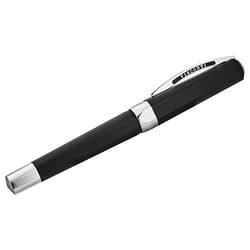 Category: Dropship Pen, SKU #913, Title: Visconti 738ST04A59S 'Opera Metal' True Black Stub Nib Fountain Pen