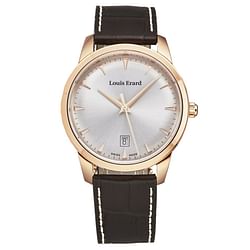 Category: Dropship Watches, SKU #louis-erard-mens-heritage-silver-dial-brown-leather-strap-swiss-quartz-watch-15920aa31-bep101, Title: Louis Erard Men's 'Heritage' Silver Dial Brown Leather Strap Swiss Quartz Watch 15920AA31.BEP101