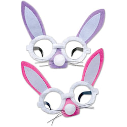 Category: Dropship Seasonal & Special Occasions, SKU #1906154, Title: . Case of [144] Plush Bunny Glasses - Lavender & Pink .