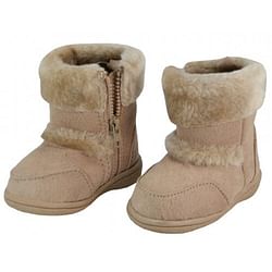 Category: Dropship Shoes & Boots, SKU #1934169, Title: . Case of [24] Toddlers' Beige Boots w/Faux Fur Fold Over, Size: 2-5 .