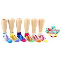 Category: Dropship Seasonal & Special Occasions, SKU #1990271, Title: . Case of [360] Girls' Striped Ankle Socks - Size 4-6 .