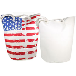 Category: Dropship Travel & Bags, SKU #2126557, Title: . Case of [20] Worthy Stars and Stripes Jumbo Bucket Canvas Tote .