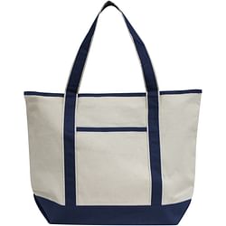 Category: Dropship Travel & Bags, SKU #2133829, Title: . Case of [48] Cotton Canvas Large Boat Tote - Navy .