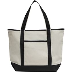 Category: Dropship Travel & Bags, SKU #2133831, Title: . Case of [48] Cotton Canvas Heavyweight Large Boat Tote - Black .