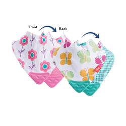 Category: Dropship Baby & Toddler, SKU #2314939, Title: . Case of [72] Nuby? Baby Girls' Bandana Bibs - Teether, 2 Pack .