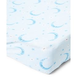 Category: Dropship Baby & Toddler, SKU #2361416, Title: . Case of [48] Fitted Crib Sheet - Cloud & Moon, Blue .