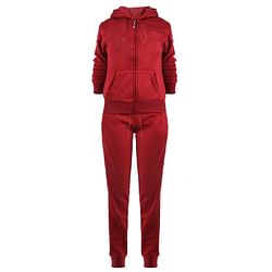 Category: Dropship Apparel & Clothing, SKU #2363300, Title: . Case of [12] Women's Full Zip Sweat Suits - S-XL, Wine .