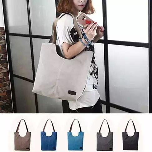 Color: Sky Blue - NATURA Cotton Canvas Tote By Journey Collection