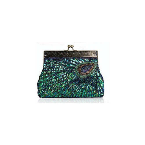 Style: Blue - Peacock Crazy Clutch Eye-catching Ensemble In 8 Colors
