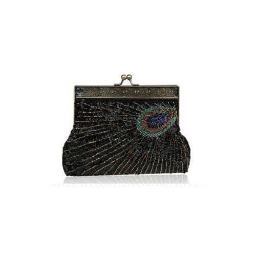 Style: Black - Peacock Crazy Clutch Eye-catching Ensemble In 8 Colors
