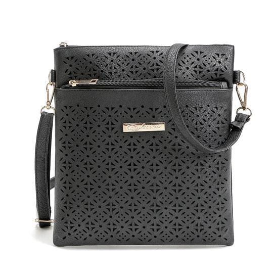 Color: BEST OF BLACK - Blossomita Handbag With Cutout Flower Design