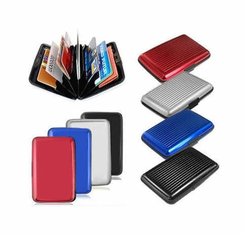 Color: SILVER - RFID BLOCKER Credit Card Wallet and Organizer