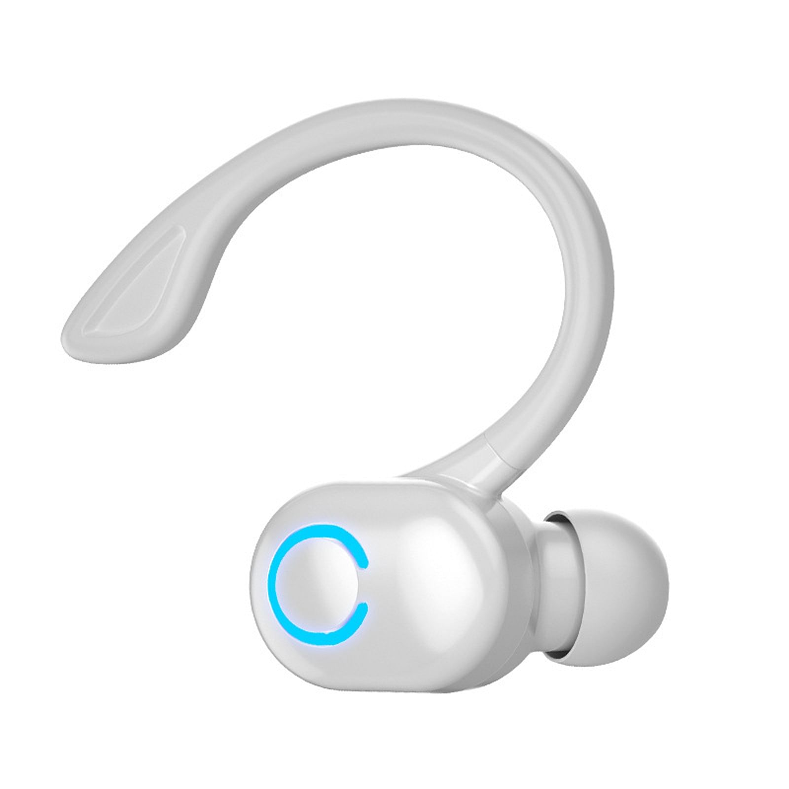Wireless Bluetooth 5.2 Headphones In-ear Stereo Business Headset Waterproof Sports Earphones White
