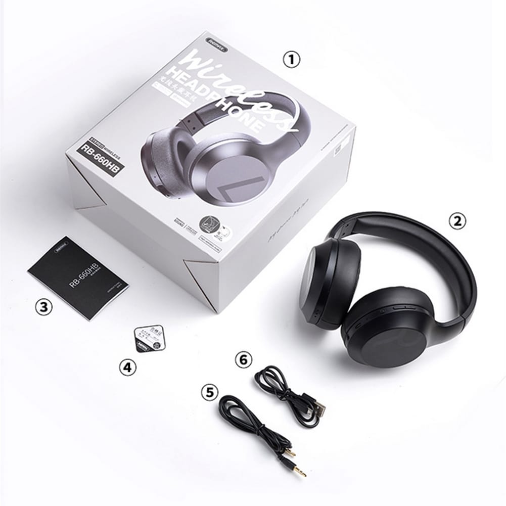 REMAX Rb-660hb Wireless Bluetooth Headphones Subwoofer Noise Reduction Head-Mounted Sports Game Earphone - Image 6