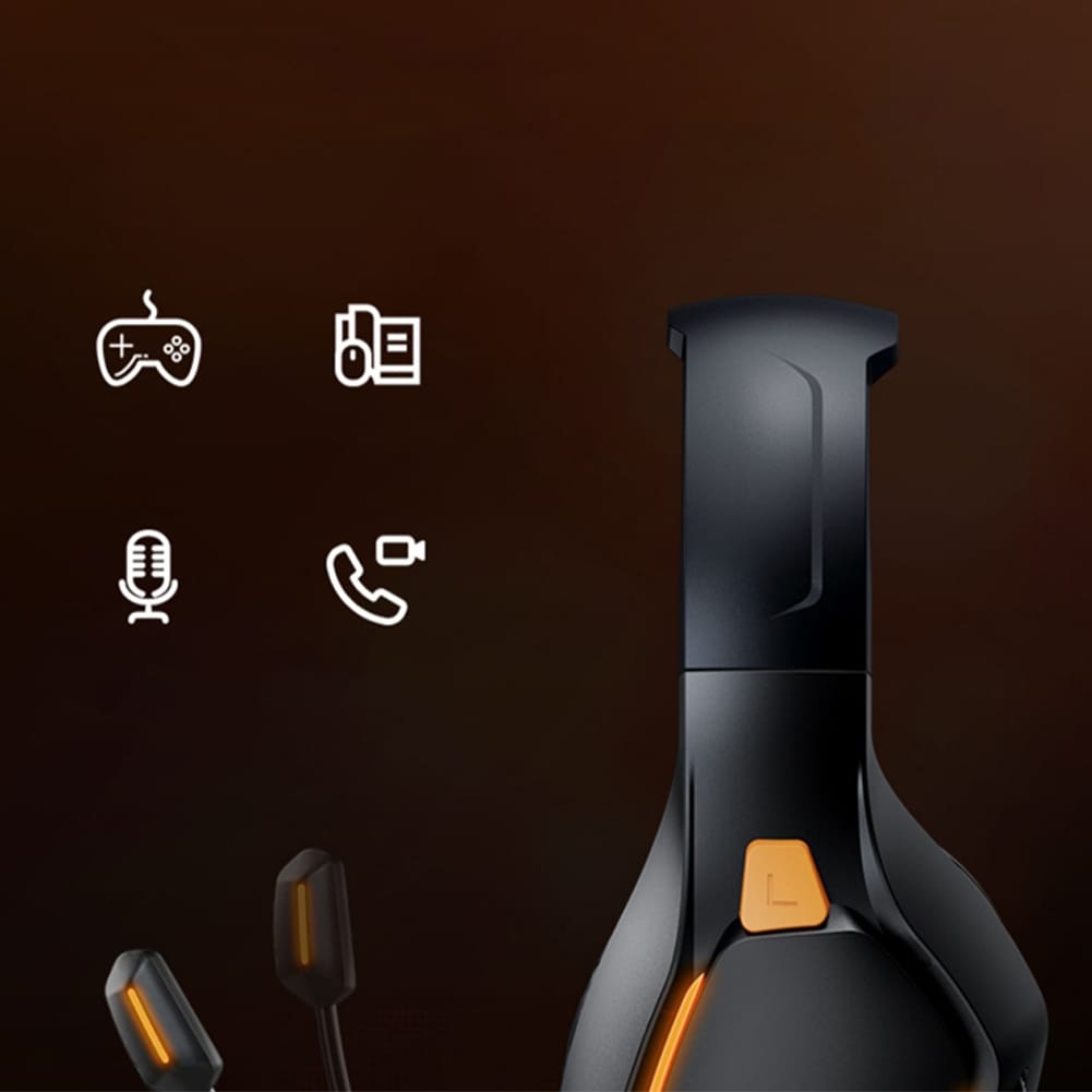 REMAX Rb-680hb Head-Mounted Gaming Headphone Wireless Bluetooth Noise Reduction Music Call Headset Black - Image 7