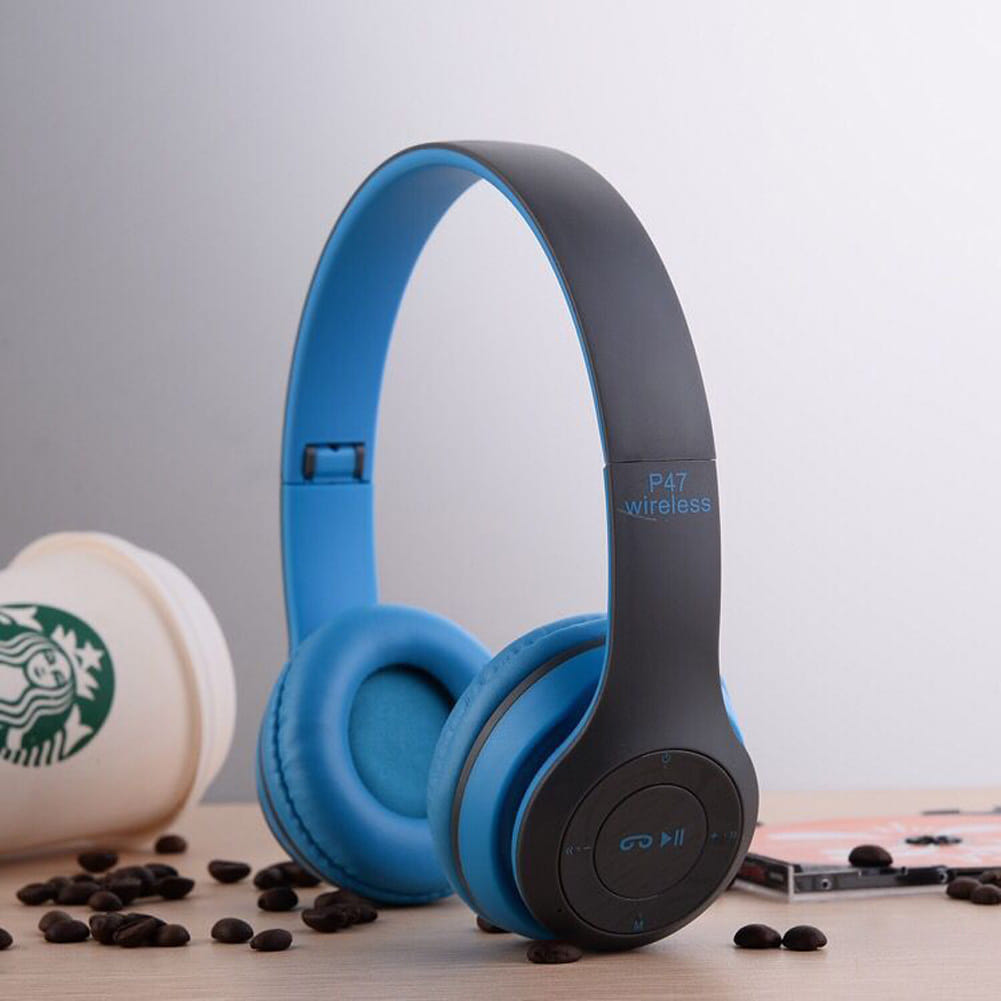 P47 Wireless Bluetooth Headphone Subwoofer Music Headset Head-mounted Sports Gaming Earphones green - Image 3