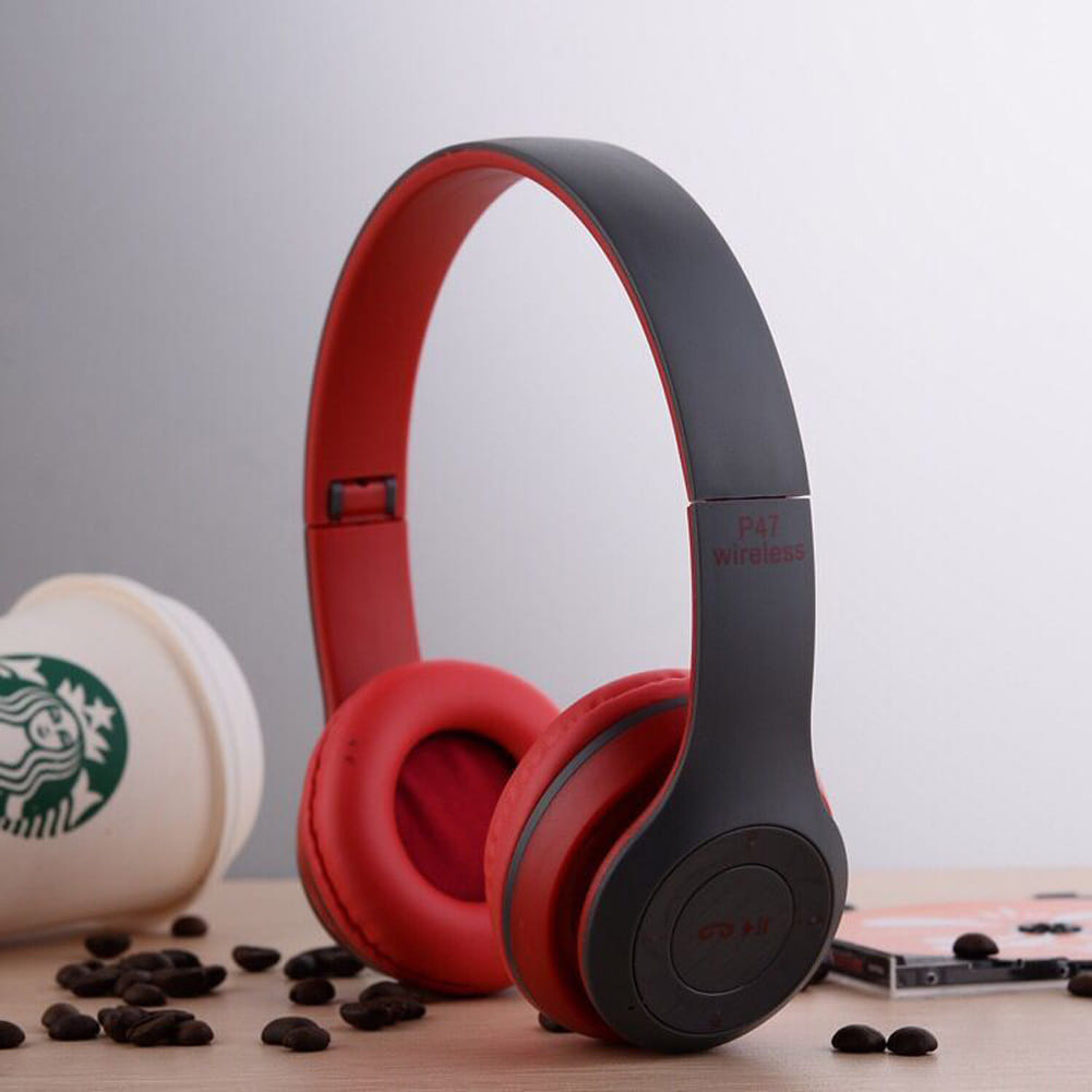 P47 Wireless Bluetooth Headphone Subwoofer Music Headset Head-mounted Sports Gaming Earphones green - Image 6