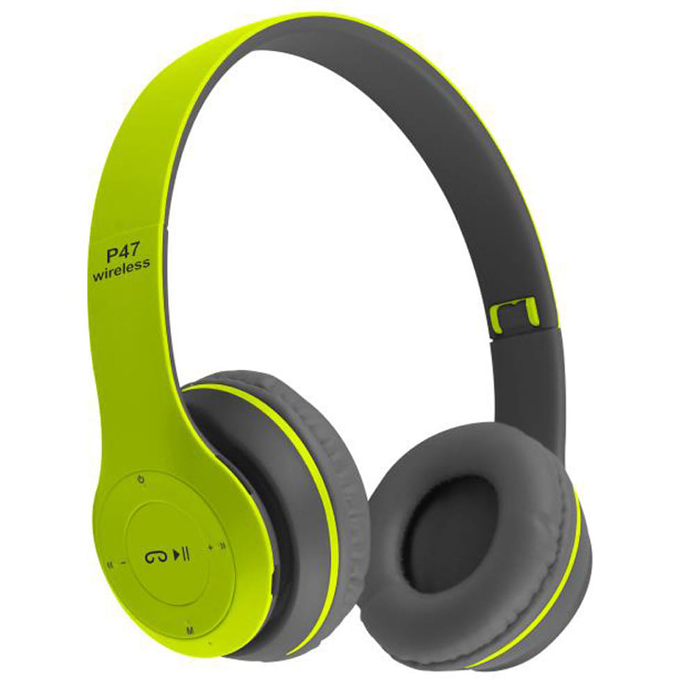 P47 Wireless Bluetooth Headphone Subwoofer Music Headset Head-mounted Sports Gaming Earphones green - Image 7