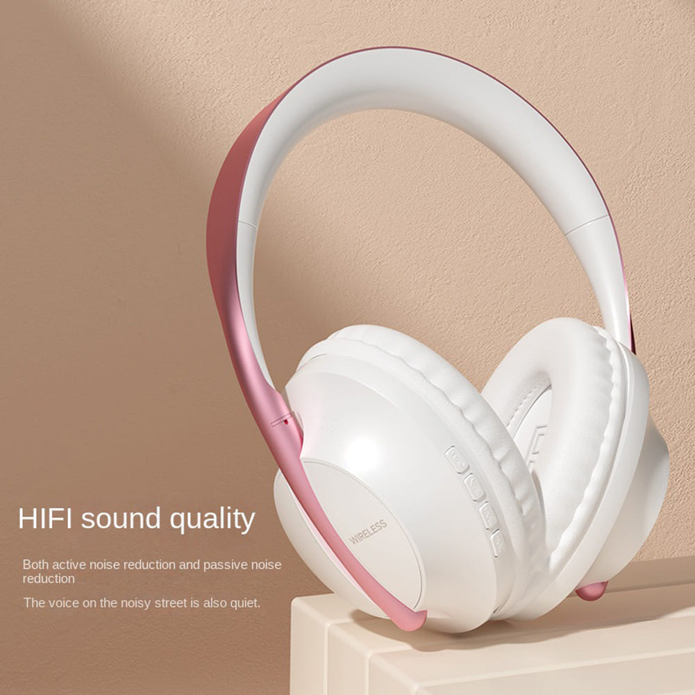 Wireless Bluetooth Headphones Noise Reduction Music Earphone Head-mounted Gaming Headset Universal gold - Image 4