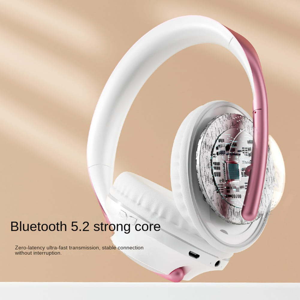 Wireless Bluetooth Headphones Noise Reduction Music Earphone Head-mounted Gaming Headset Universal gold - Image 5