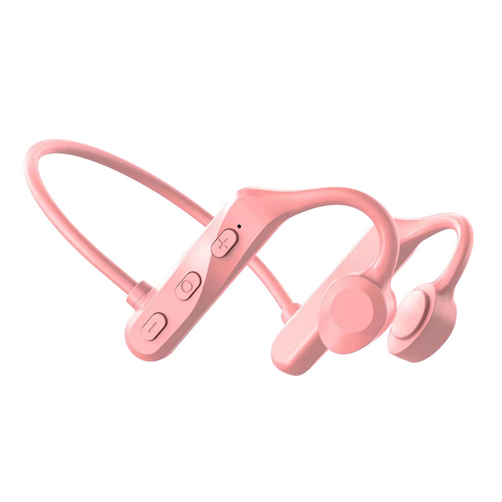 K69 Bone Conduction Headphones Wireless Bluetooth Headset Neckband Earphones For Sports Running Pink