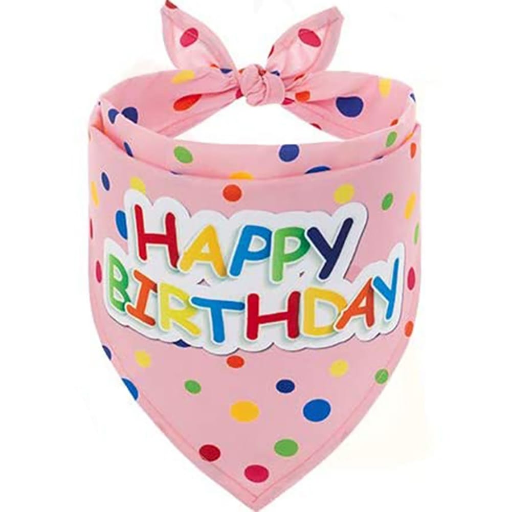 Dog Birthday 1st Party Supplies Scarf Tutu Skirt Crown Hat With 0-8 Numbers Pet Supplies For Puppy Birthday Outfit as shown - Image 3