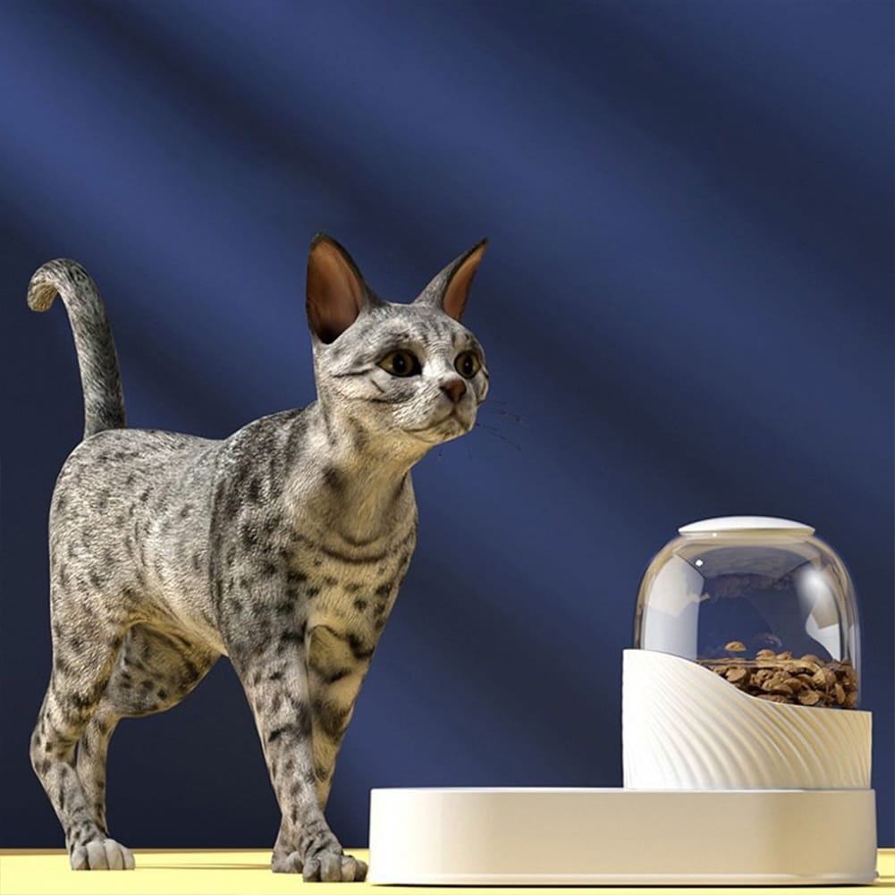 Automatic Pet Drinker / Feeder Cute Whale-shaped Detachable Design Water Food Dispenser Universal For Dogs Cats Pet Supplies Universal for dogs and cats_Feeder-white orange - Image 3