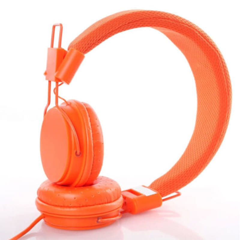 Kids Wired Ear Headphones Stylish Headband Earphones for iPad Tablet red - Image 2