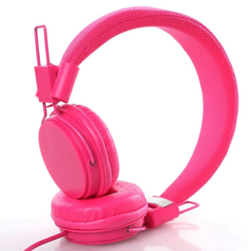 Kids Wired Ear Headphones Stylish Headband Earphones for iPad Tablet red - Image 4