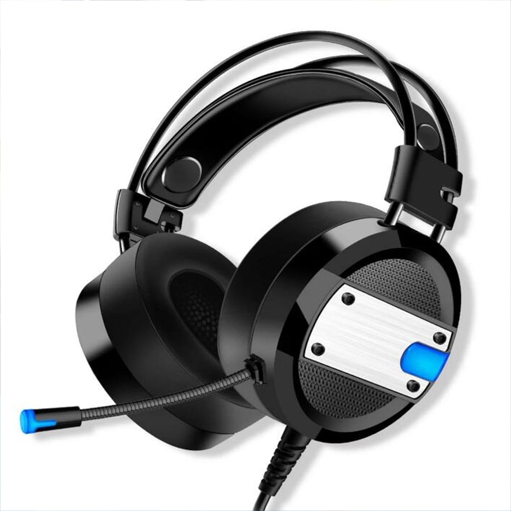 A10 Gaming Headset with Microphone Professional Wired Gaming Bass Over-Ear Headphones with Mic 3.5mm white + blue light - Image 5