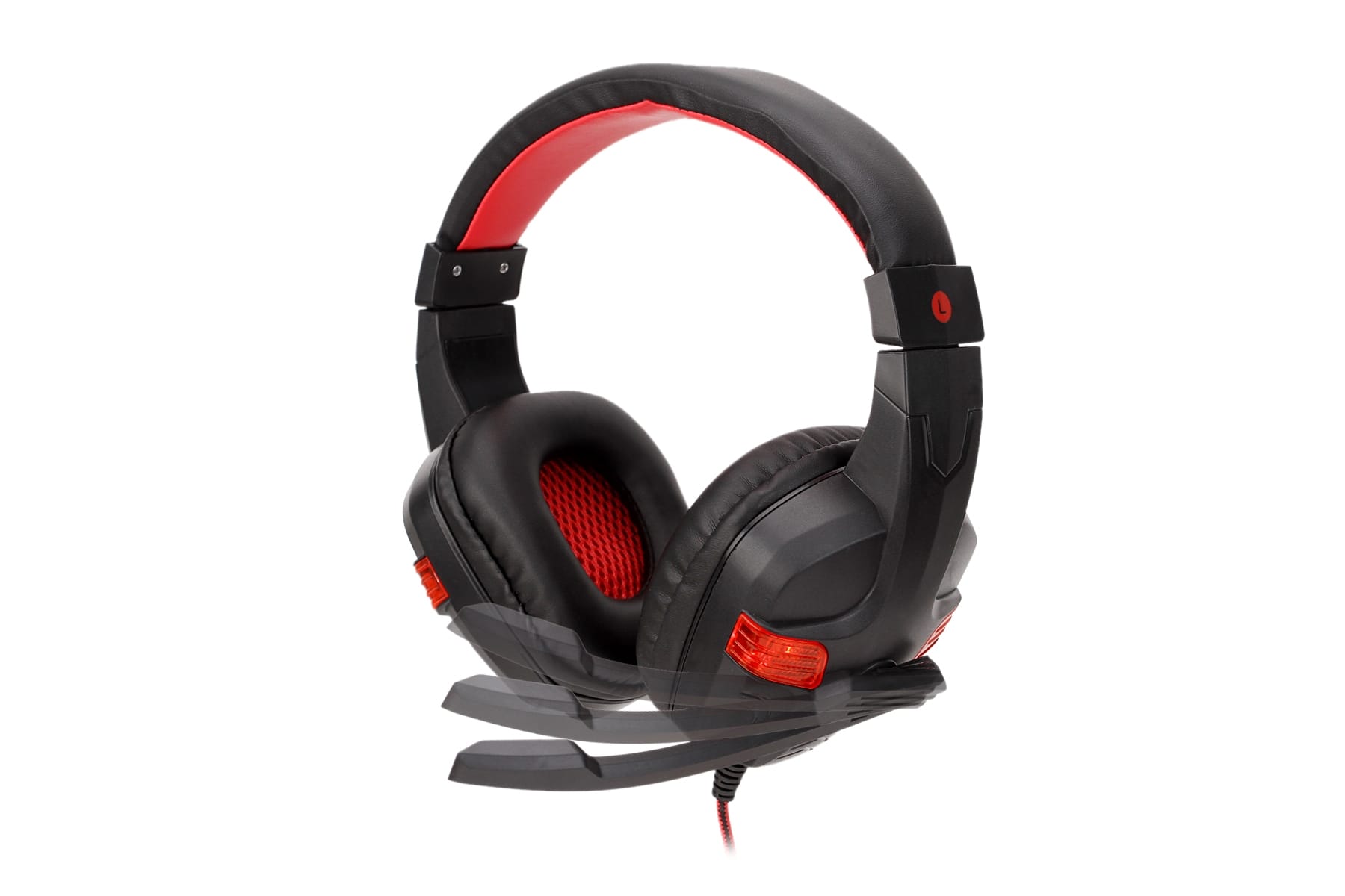 Gaming Headset Deep Bass Stereo Computer Game Headphones with Microphone LED Light red light - Image 3