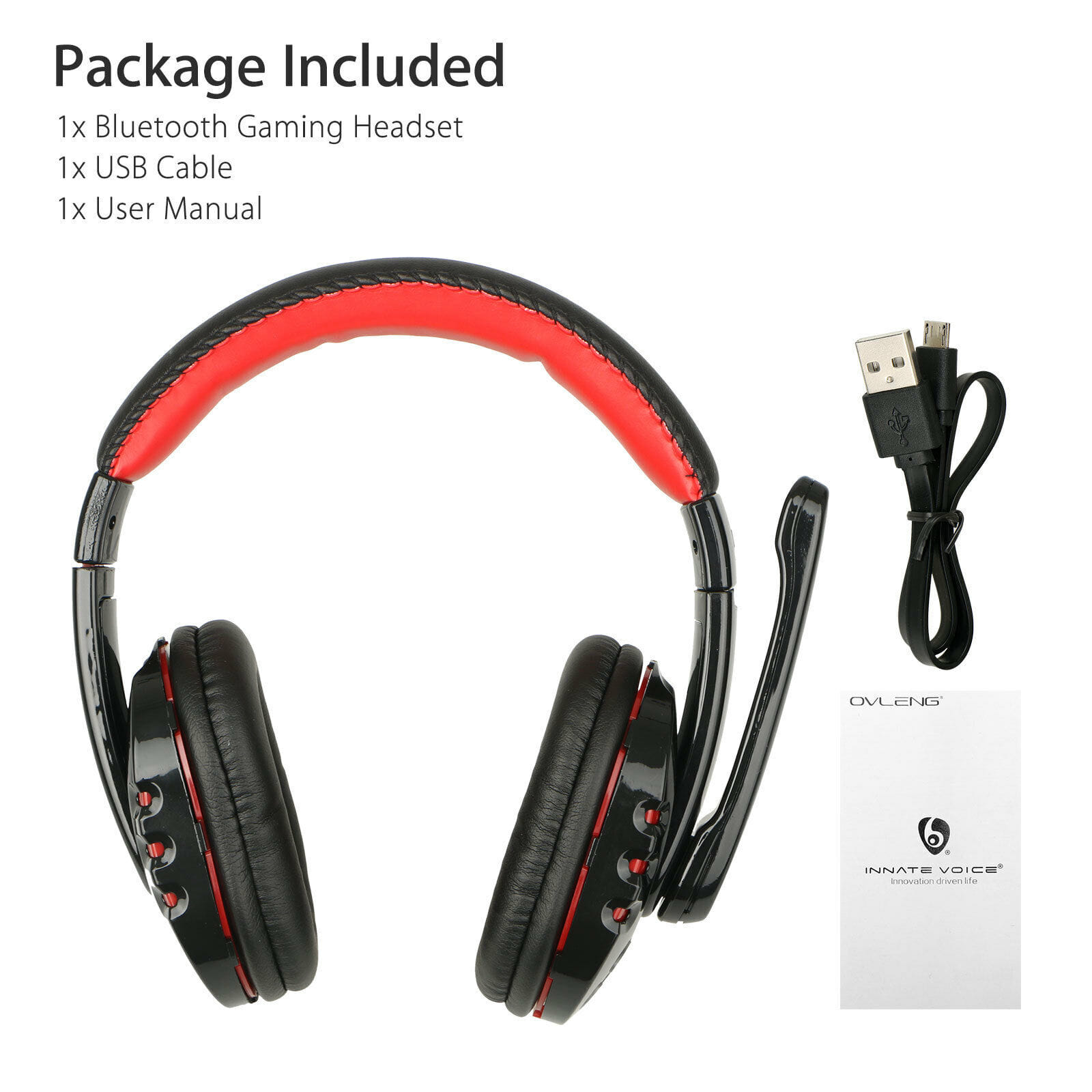 Bluetooth Wireless Gaming Headset for Xbox PC PS4 with Mic LED Volume Control As shown - Image 6