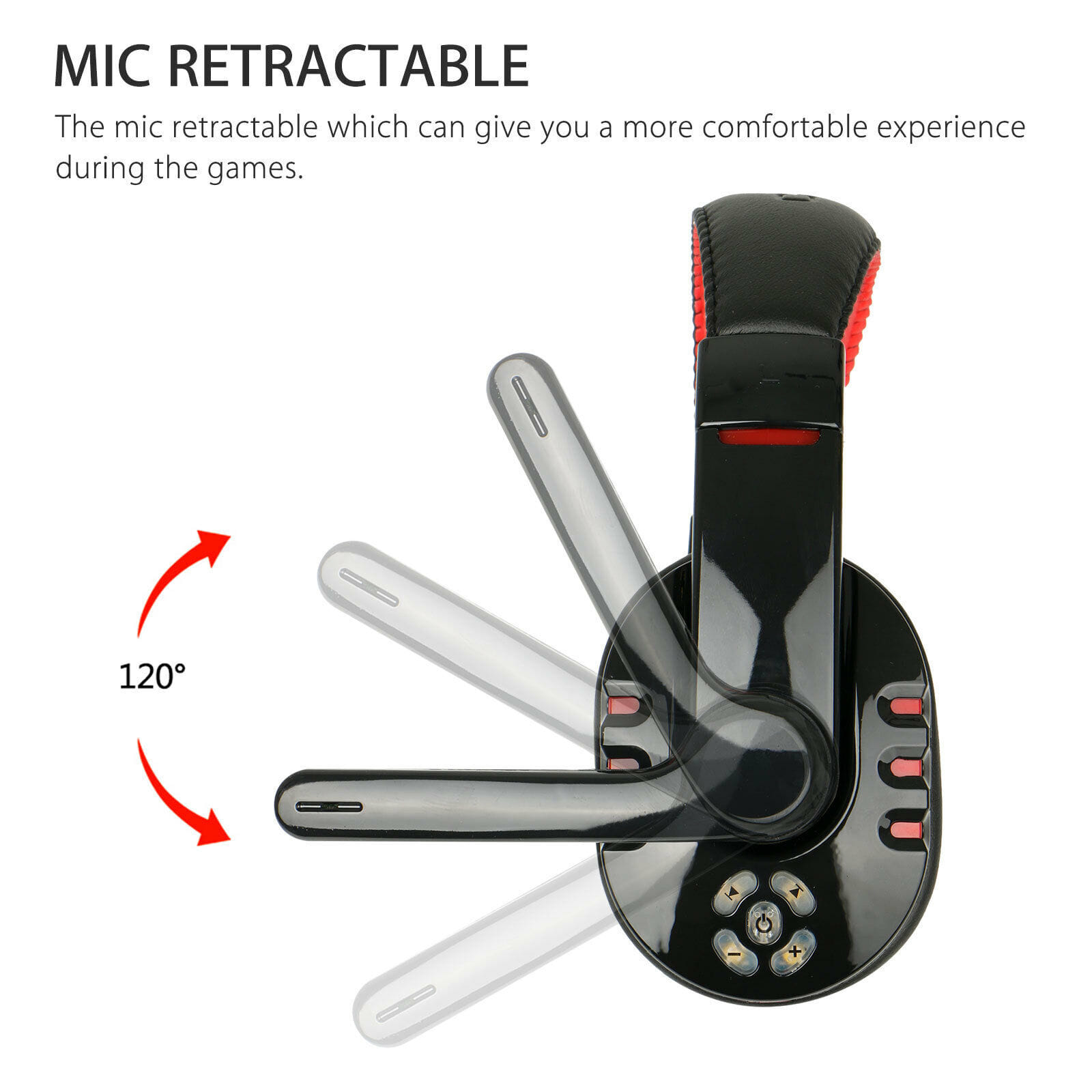 Bluetooth Wireless Gaming Headset for Xbox PC PS4 with Mic LED Volume Control As shown - Image 7