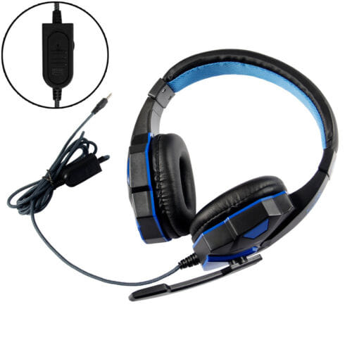 Wired Gaming Headset Headphone for PS4 Xbox One Nintend Switch iPad PC blue - Image 4
