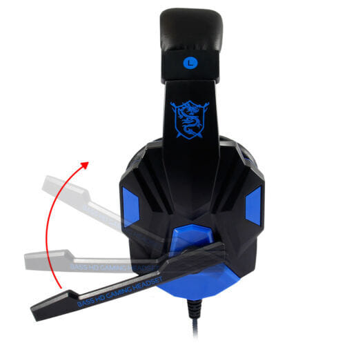 Wired Gaming Headset Headphone for PS4 Xbox One Nintend Switch iPad PC black blue Luminous - Image 7