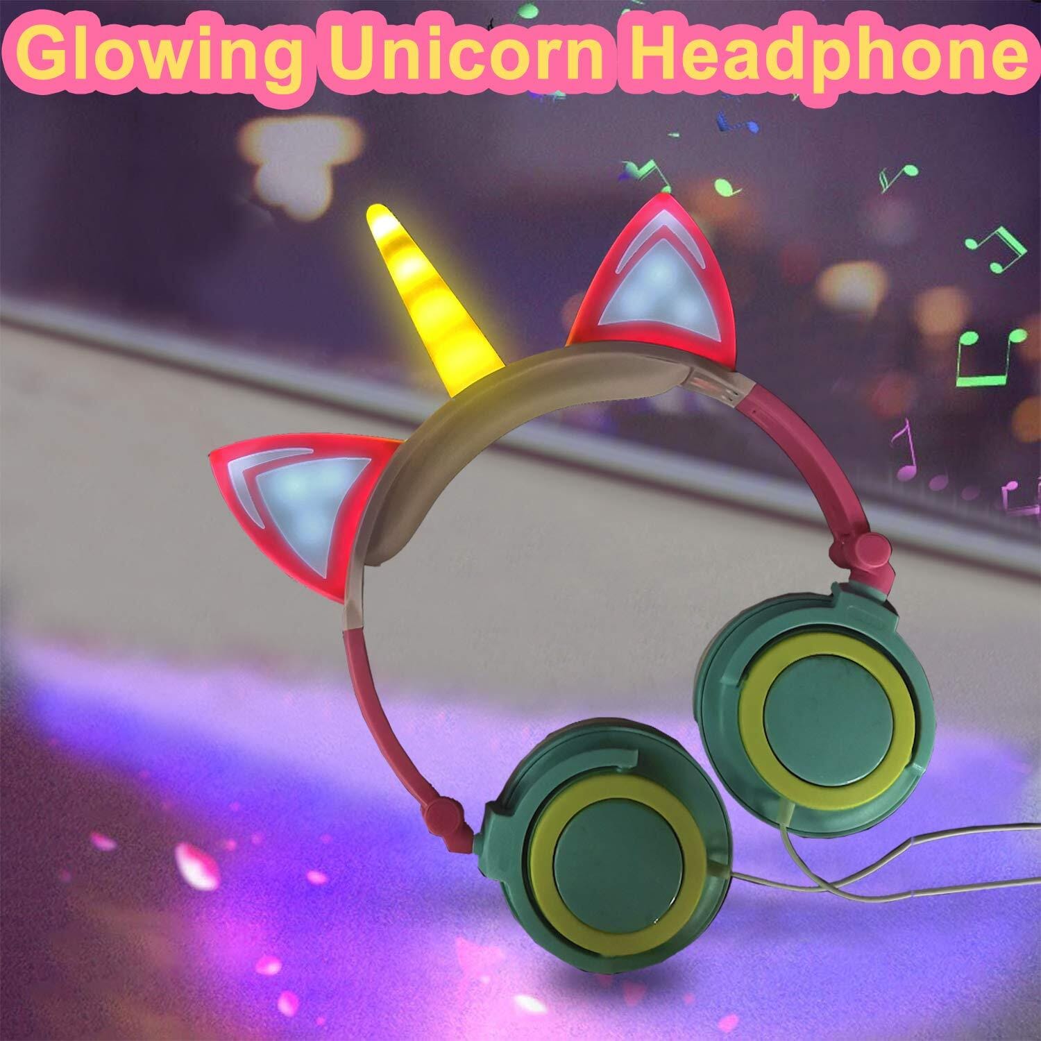 Cute Kids Cat Ear Headphones Wired Adjustable for Boys Girls Tablet Kids Headband Earphone Foldable Over On Ear Game Headset Black purple - Image 7