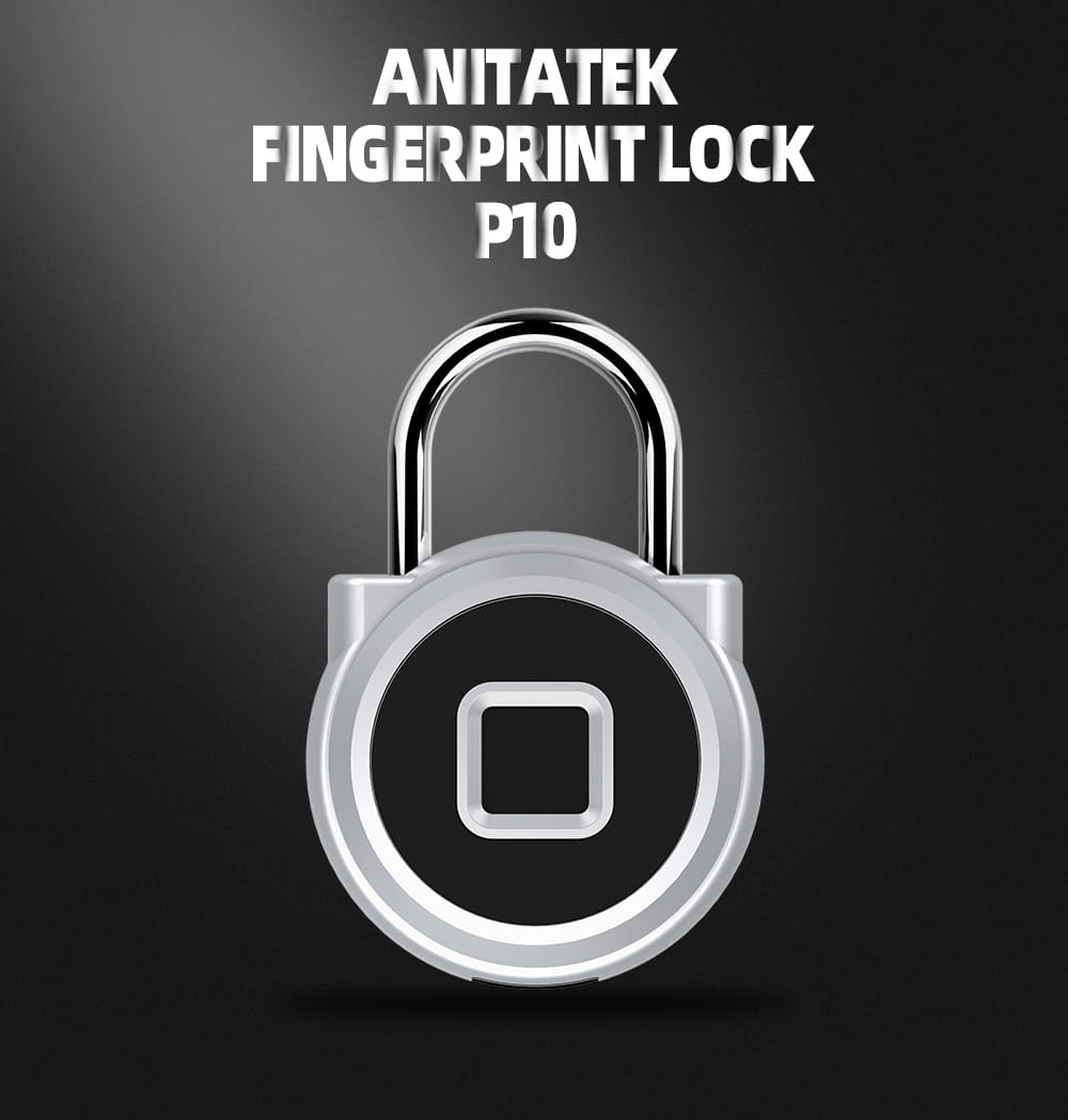 P10 Mini Smart Keyless Fingerprint Lock Waterproof Inteligente Anti-Theft Security Padlock Door Luggage Case Lock Silver - Image 4