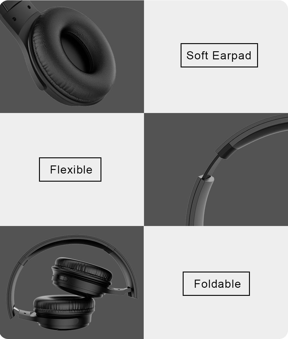 H1 Pro Bluetooth Wireless Headset HIFI Stereo Noise Reduction Gaming Earphone with Microphone H1 red - Image 2