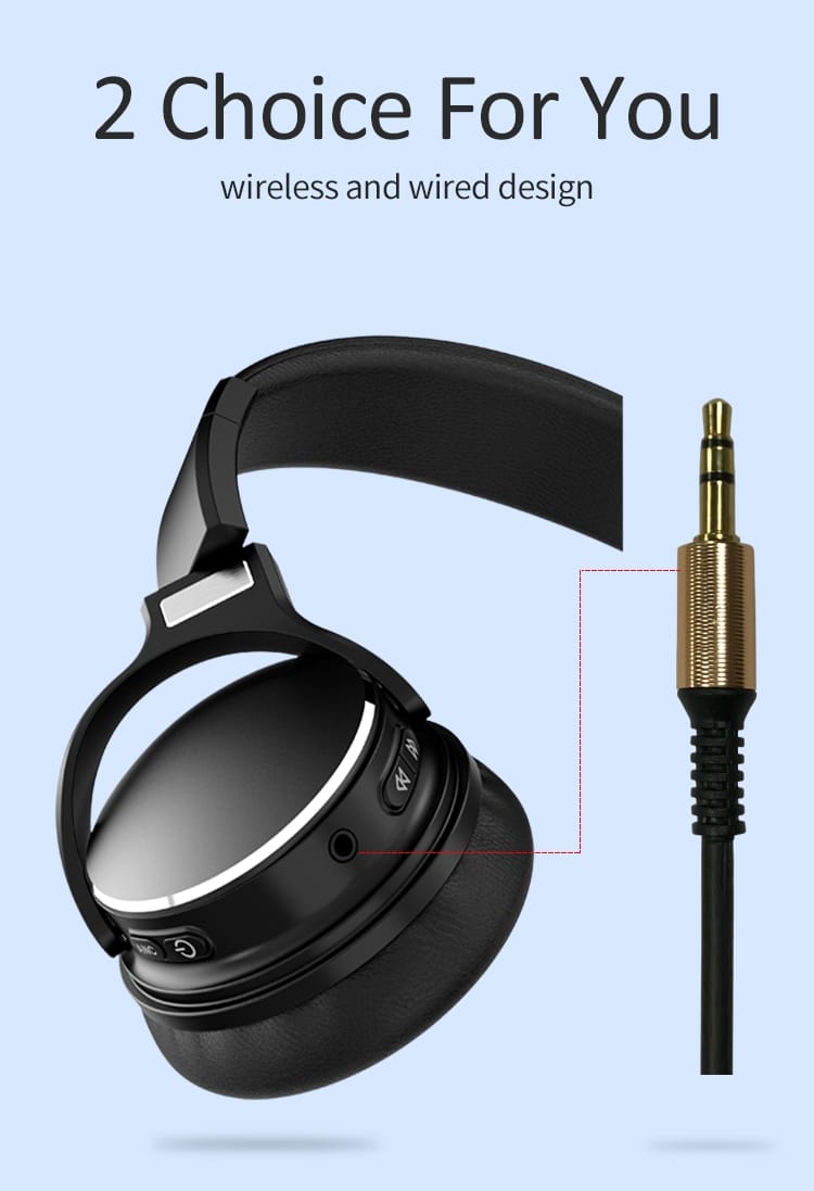 Bluetooth Wireless Headphone Noise Canceling Gaming Headphones With Mic Gamer Headset black - Image 5