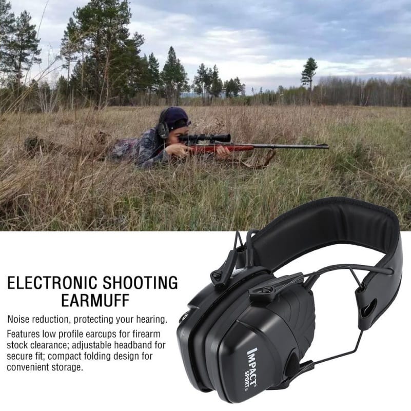 Earmuff Outdoor Noise Reduction Electronic Headphones Without Battery green - Image 4