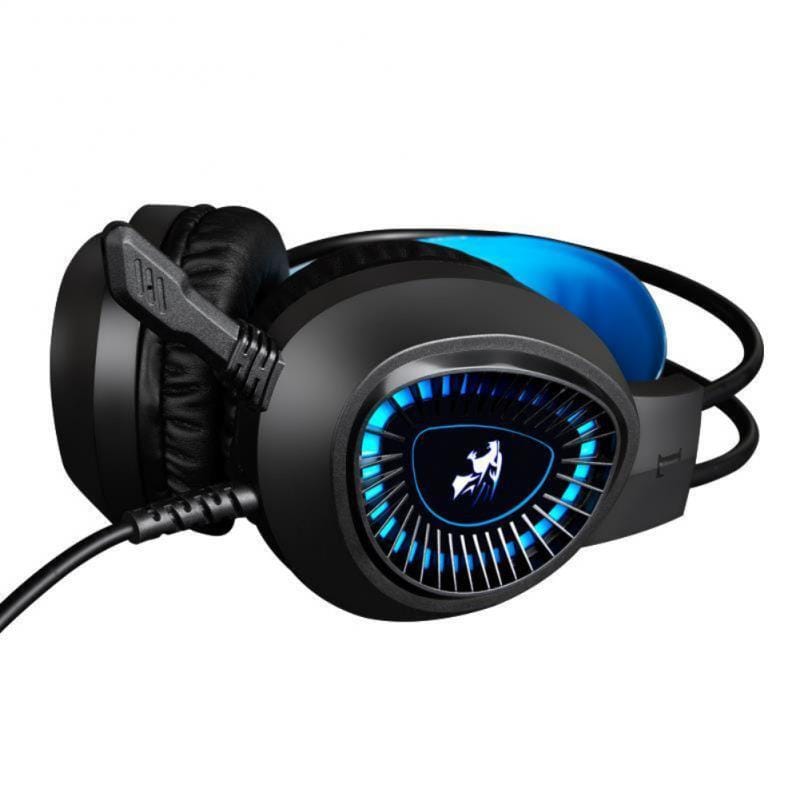 V1000 Headset Heavy Bass Internet Cafe E-sports Game Headphones Luminous 7.1 Channel USB/3.5MM Headset blue_7.1 USB interface - Image 2