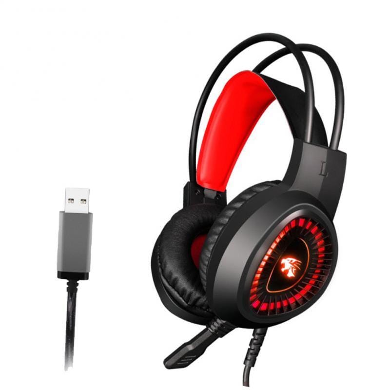 V1000 Headset Heavy Bass Internet Cafe E-sports Game Headphones Luminous 7.1 Channel USB/3.5MM Headset blue_3.5+USB interface - Image 3