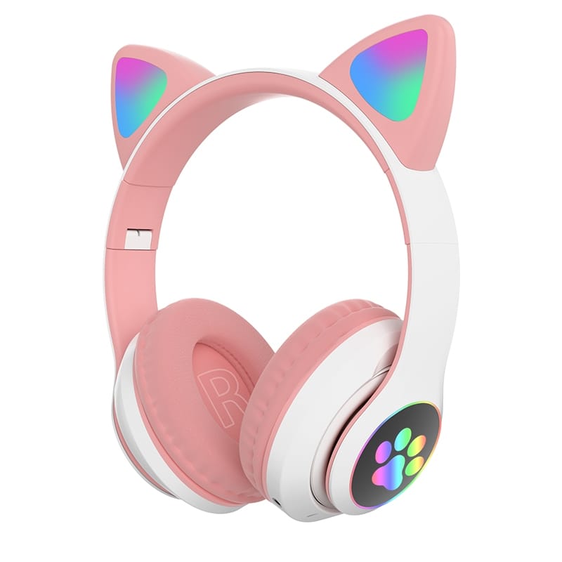 Children's Headphone Rgb Luminous Cartoon Animal Shape Bluetooth Headset purple - Image 6