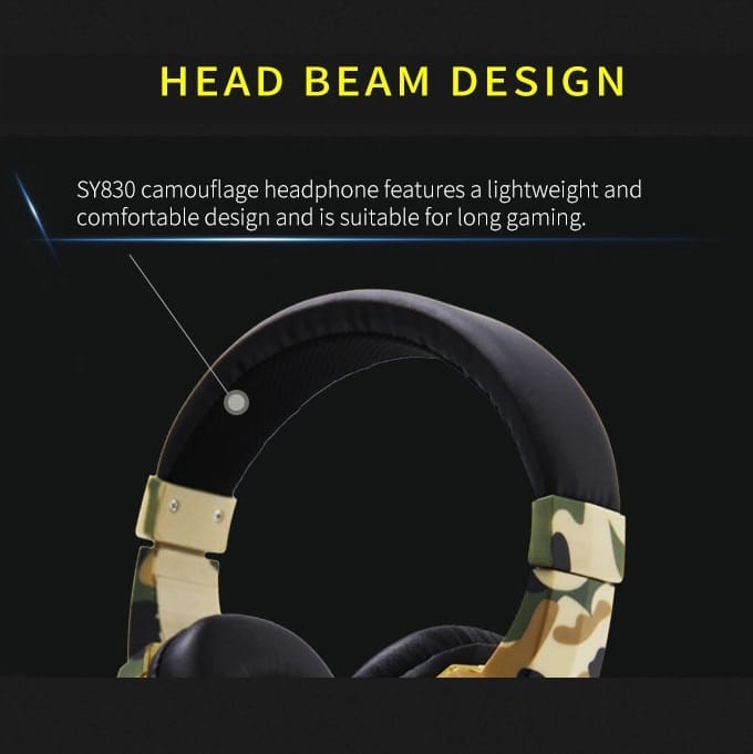 Headset Wired Earphone Gaming Headset USB Luminous Gamer Stereo Headphone Folding Headset yellow - Image 3