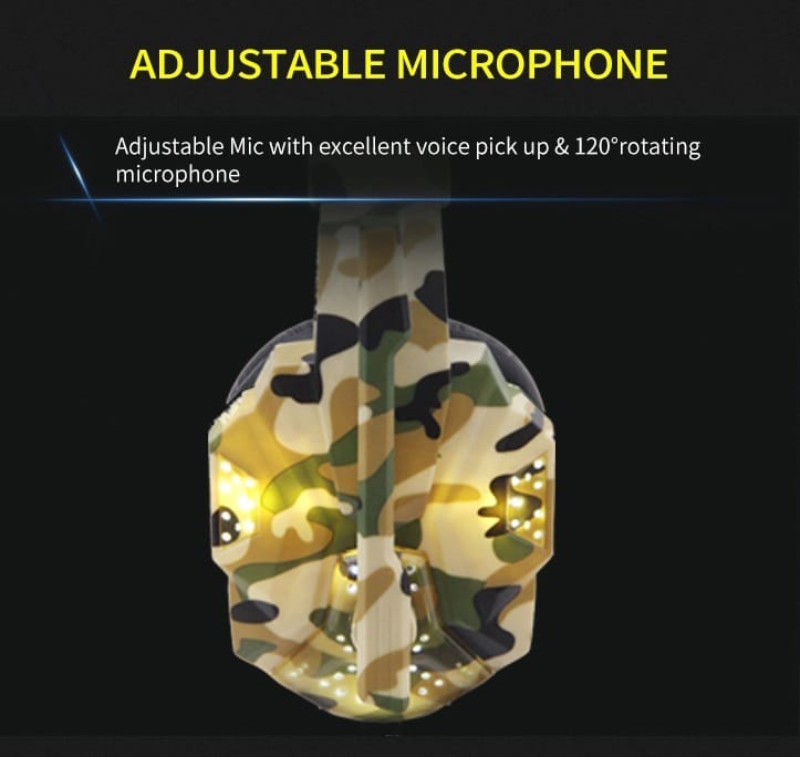 Headset Wired Earphone Gaming Headset USB Luminous Gamer Stereo Headphone Folding Headset blue - Image 3